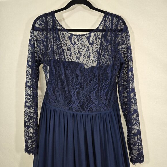 HAYLEY PAIGE Victorian ROMANTIC-GOTHIC Whimsigoth NAVY Formal Dress Size 14 NEW! - Picture 5 of 17